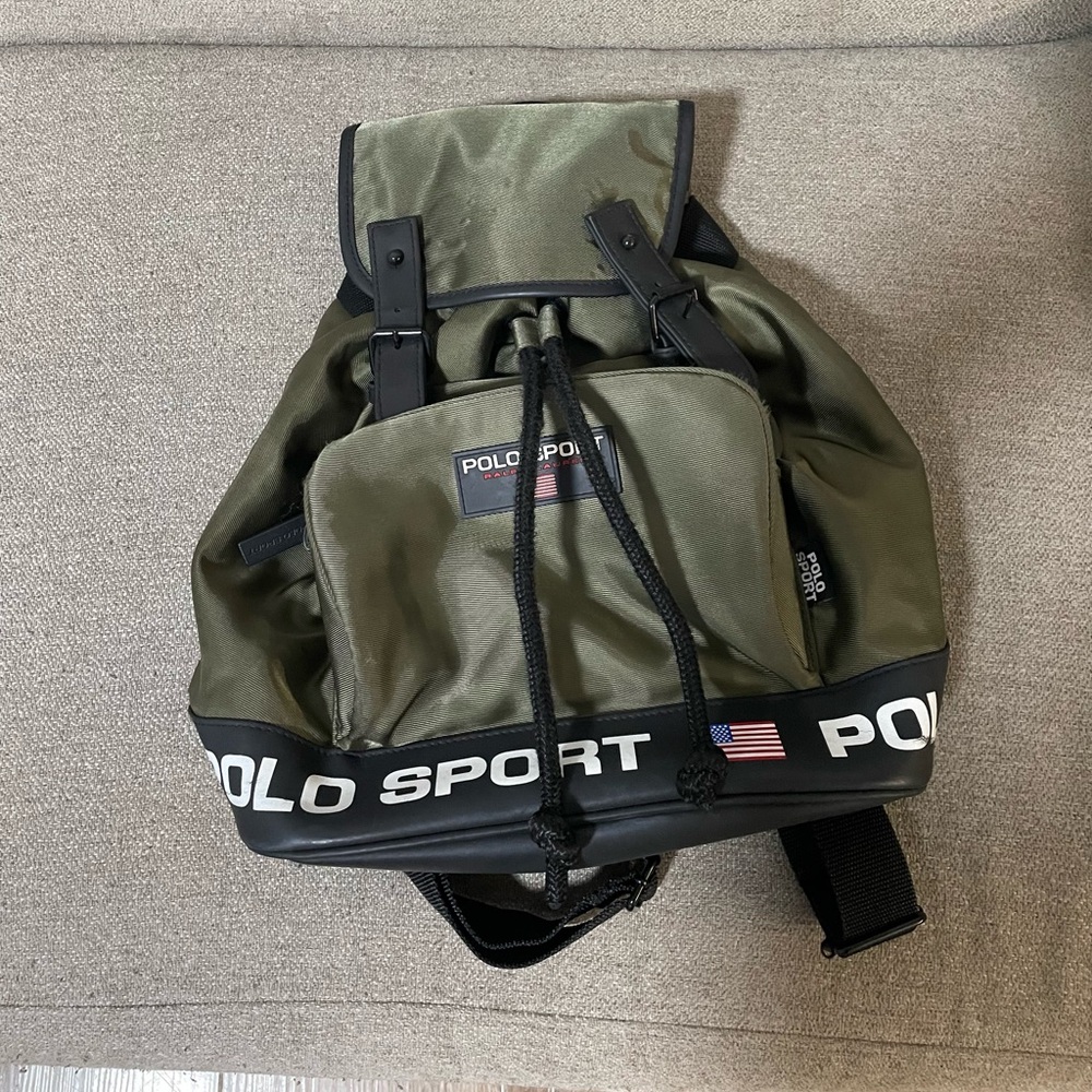 Vintage Polo Ralph Lauren Backpack/Small Bag in Olive